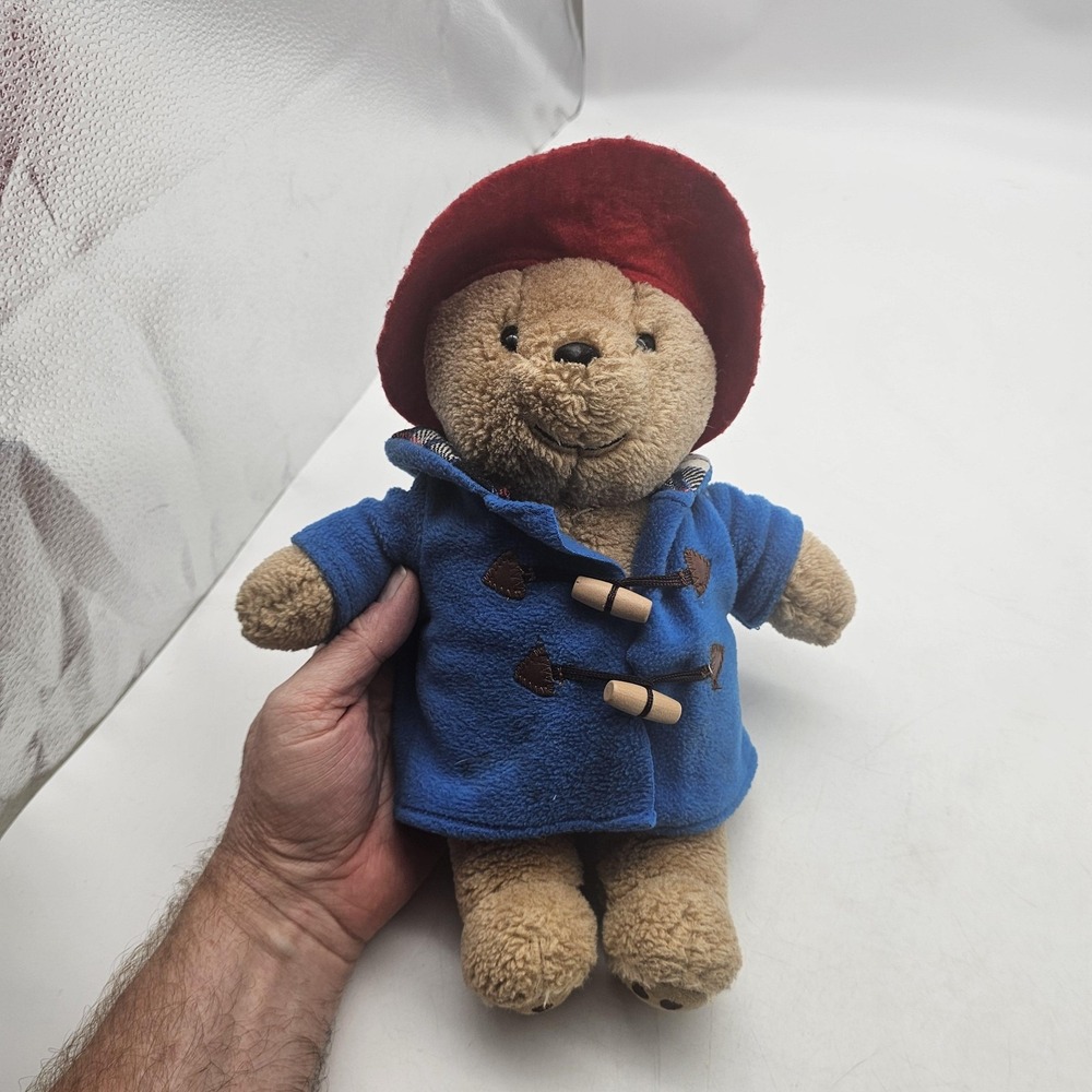 Rainbow Designs Paddington Bear Plush Stuffed Toy 12"Brown Blue Coat Red Hat